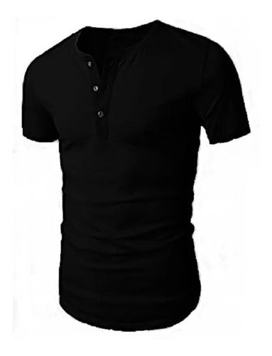 Classic Black Henley T-Shirt